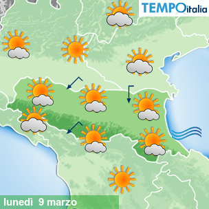 Mappa Giornaliera per la giornata di mercoledì 16 marzo