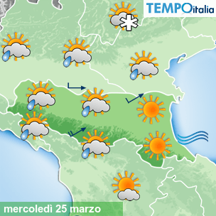 Mappa Giornaliera per la giornata di mercoledì 16 marzo
