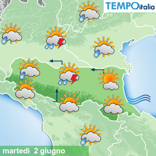 Mappa Giornaliera per la giornata di mercoledì 16 marzo