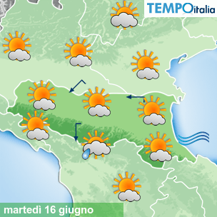 Mappa Giornaliera per la giornata di mercoledì 16 marzo