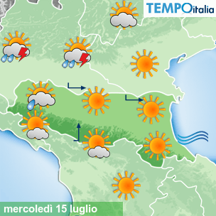 Mappa Giornaliera per la giornata di mercoledì 16 marzo