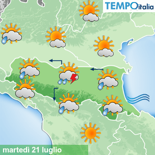 Mappa Giornaliera per la giornata di mercoledì 16 marzo