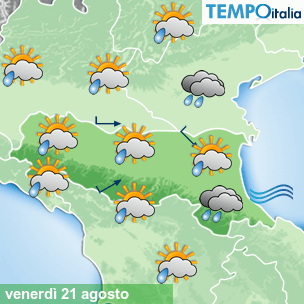 Mappa Giornaliera per la giornata di mercoledì 16 marzo