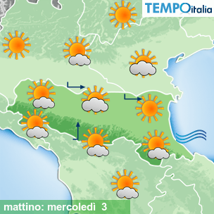 Mappa mattino per la giornata del 2025-09-03