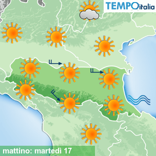 Mappa mattino per la giornata del 2026-02-17
