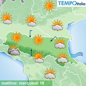 Mappa mattino per la giornata del 2026-02-18