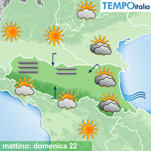Mappa mattino per la giornata del 2026-02-22