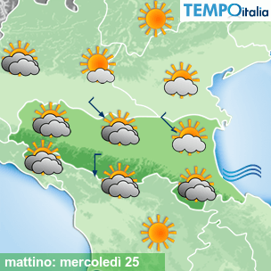 Mappa mattino per la giornata del 2026-02-25