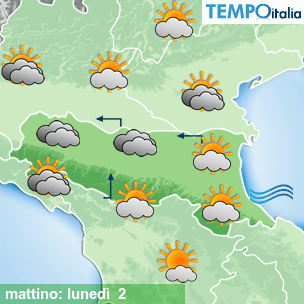 Mappa mattino per la giornata del 2026-03-02