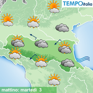 Mappa mattino per la giornata del 2026-03-03