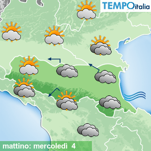 Mappa mattino per la giornata del 2026-03-04
