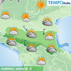 Mappa mattino per la giornata del 2026-03-06