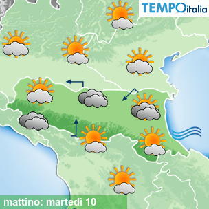 Mappa mattino per la giornata del 2026-03-10
