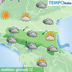 Mappa mattino per la giornata del 2026-03-12