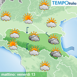 Mappa mattino per la giornata del 2026-03-13