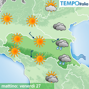 Mappa mattino per la giornata del 2026-03-27