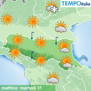 Mappa mattino per la giornata del 2026-03-31