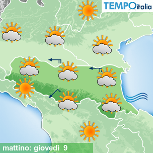 Mappa mattino per la giornata del 2026-04-09