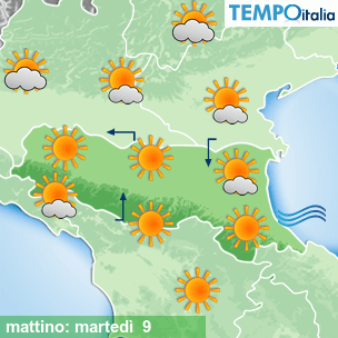 Mappa mattino per la giornata del 2026-06-09