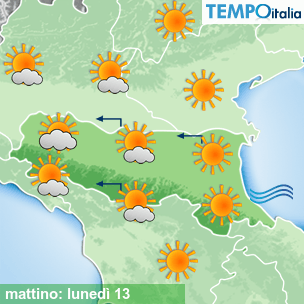Mappa mattino per la giornata del 2026-07-13