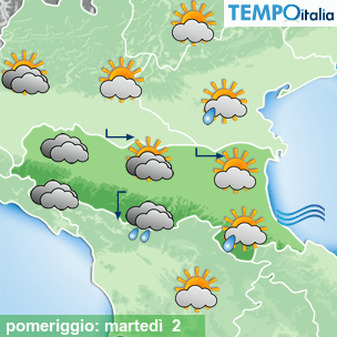 Mappa pomeriggio per la giornata del 2025-12-02