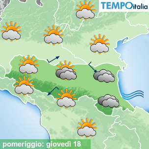 Mappa pomeriggio per la giornata del 2025-12-18