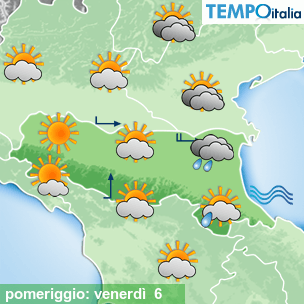Mappa pomeriggio per la giornata del 2026-02-06