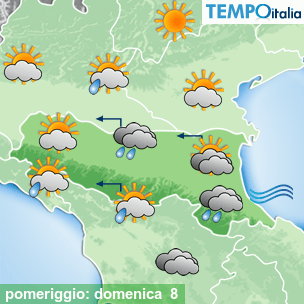 Mappa pomeriggio per la giornata del 2026-02-08
