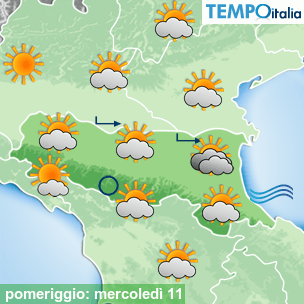 Mappa pomeriggio per la giornata del 2026-02-11