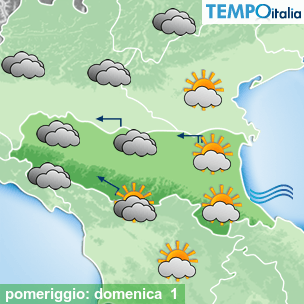 Mappa pomeriggio per la giornata del 2026-03-01