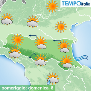 Mappa pomeriggio per la giornata del 2026-03-08