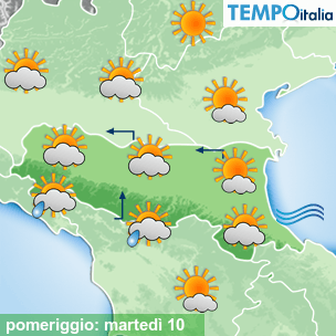 Mappa pomeriggio per la giornata del 2026-03-10