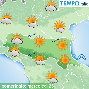 Mappa pomeriggio per la giornata del 2026-03-25