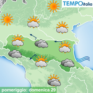 Mappa pomeriggio per la giornata del 2026-03-29