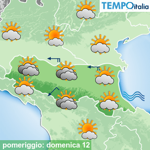 Mappa pomeriggio per la giornata del 2026-04-12