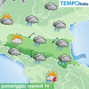 Mappa pomeriggio per la giornata del 2026-04-14