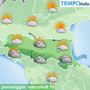 Mappa pomeriggio per la giornata del 2026-04-15