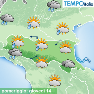 Mappa pomeriggio per la giornata del 2026-05-14