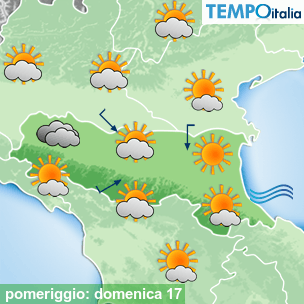 Mappa pomeriggio per la giornata del 2026-05-17