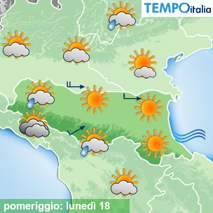 Mappa pomeriggio per la giornata del 2026-05-18