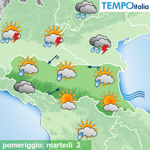 Mappa pomeriggio per la giornata del 2026-06-02