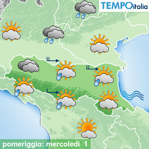 Mappa pomeriggio per la giornata del 2026-07-01