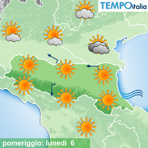 Mappa pomeriggio per la giornata del 2026-07-06