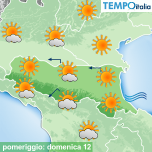 Mappa pomeriggio per la giornata del 2026-07-12