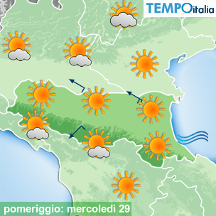 Mappa pomeriggio per la giornata del 2026-07-29