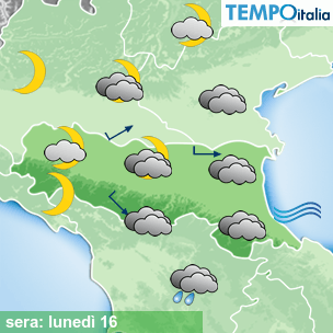 Mappa sera per la giornata del 2026-02-16