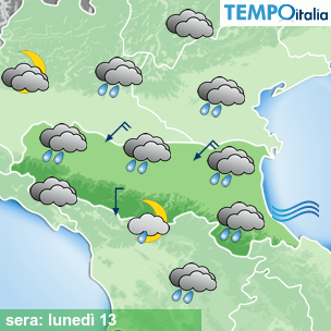 Mappa sera per la giornata del 2026-04-13