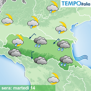 Mappa sera per la giornata del 2026-04-14