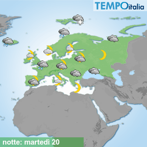Mappa notte per la giornata del 2026-10-20