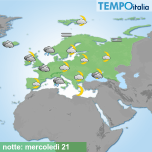 Mappa notte per la giornata del 2026-10-21
